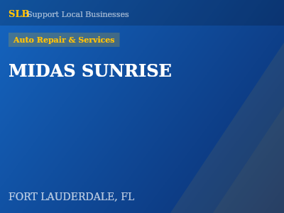 MIDAS SUNRISE — Auto Repair & Services in FORT LAUDERDALE, FL