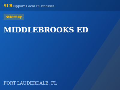 MIDDLEBROOKS ED — Attorney in FORT LAUDERDALE, FL