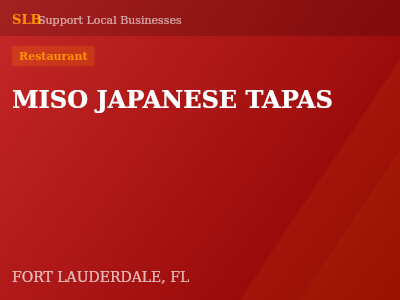 MISO JAPANESE TAPAS — Restaurant in FORT LAUDERDALE, FL