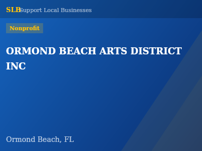 ORMOND BEACH ARTS DISTRICT INC — Nonprofit in Ormond Beach, FL