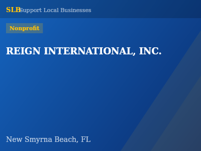 REIGN INTERNATIONAL, INC. — Nonprofit in New Smyrna Beach, FL