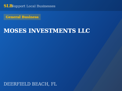 MOSES INVESTMENTS LLC — General Business in DEERFIELD BEACH, FL