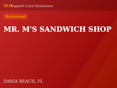 MR. M'S SANDWICH SHOP — Restaurant in DANIA BEACH, FL