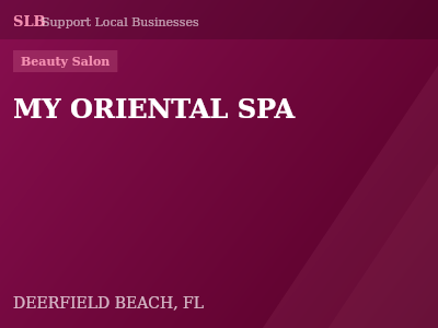 MY ORIENTAL SPA — Beauty Salon in DEERFIELD BEACH, FL