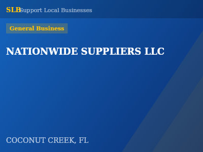 NATIONWIDE SUPPLIERS LLC — General Business in COCONUT CREEK, FL