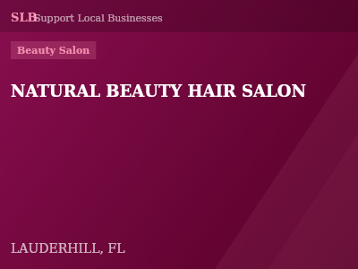 NATURAL BEAUTY HAIR SALON — Beauty Salon in LAUDERHILL, FL