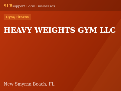 HEAVY WEIGHTS GYM LLC — Gym/Fitness in New Smyrna Beach, FL