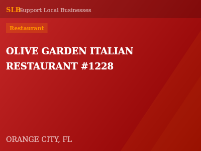 OLIVE GARDEN ITALIAN RESTAURANT #1228 — Restaurant in ORANGE CITY, FL