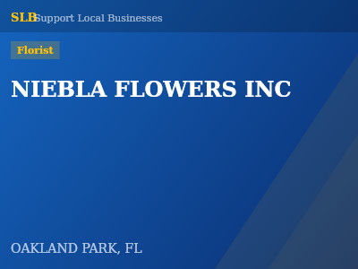 NIEBLA FLOWERS INC — Florist in OAKLAND PARK, FL