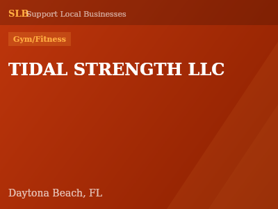 TIDAL STRENGTH LLC — Gym/Fitness in Daytona Beach, FL