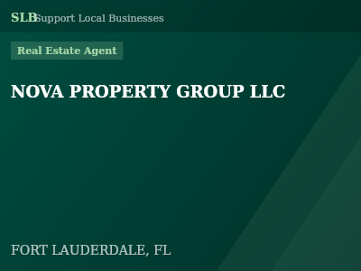 NOVA PROPERTY GROUP LLC — Real Estate Agent in FORT LAUDERDALE, FL