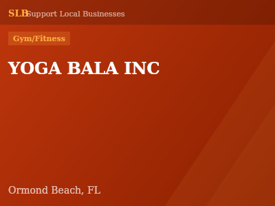 YOGA BALA INC — Gym/Fitness in Ormond Beach, FL