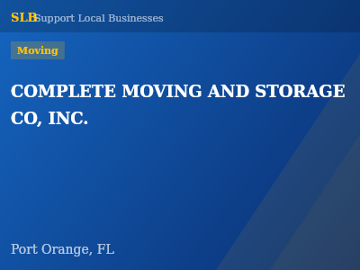 COMPLETE MOVING AND STORAGE CO, INC. — Moving in Port Orange, FL