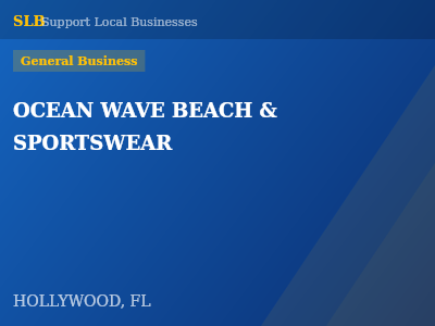 OCEAN WAVE BEACH & SPORTSWEAR — General Business in HOLLYWOOD, FL