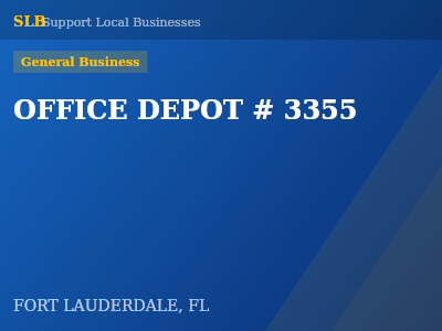 OFFICE DEPOT # 3355 — General Business in FORT LAUDERDALE, FL