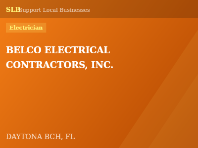BELCO ELECTRICAL CONTRACTORS, INC. — Electrician in DAYTONA BCH, FL