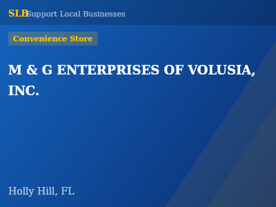 M & G ENTERPRISES OF VOLUSIA, INC. — Convenience Store in Holly Hill, FL