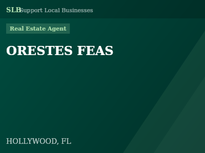 ORESTES FEAS — Real Estate Agent in HOLLYWOOD, FL