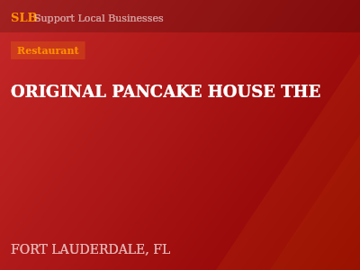ORIGINAL PANCAKE HOUSE THE — Restaurant in FORT LAUDERDALE, FL