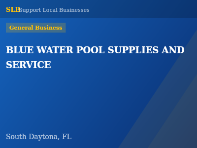 BLUE WATER POOL SUPPLIES AND SERVICE — General Business in South Daytona, FL