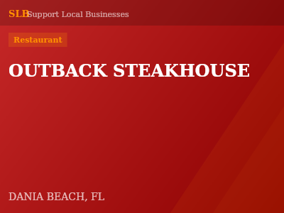 OUTBACK STEAKHOUSE — Restaurant in DANIA BEACH, FL