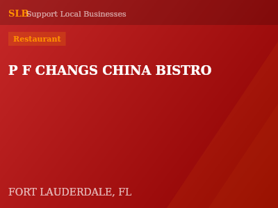 P F CHANGS CHINA BISTRO — Restaurant in FORT LAUDERDALE, FL