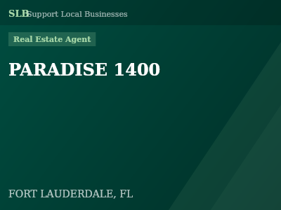 PARADISE 1400 — Real Estate Agent in FORT LAUDERDALE, FL