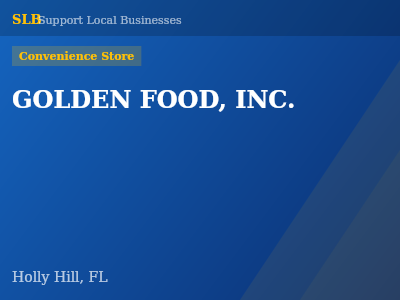 GOLDEN FOOD, INC. — Convenience Store in Holly Hill, FL