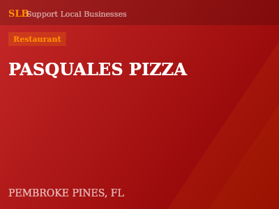 PASQUALES PIZZA — Restaurant in PEMBROKE PINES, FL