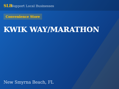 KWIK WAY/MARATHON — Convenience Store in New Smyrna Beach, FL