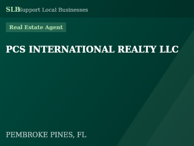 PCS INTERNATIONAL REALTY LLC — Real Estate Agent in PEMBROKE PINES, FL