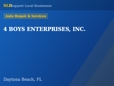 4 BOYS ENTERPRISES, INC. — Auto Repair & Services in Daytona Beach, FL