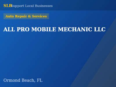 ALL PRO MOBILE MECHANIC LLC — Auto Repair & Services in Ormond Beach, FL