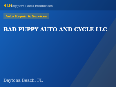 BAD PUPPY AUTO AND CYCLE LLC — Auto Repair & Services in Daytona Beach, FL