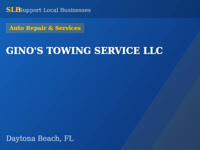 GINO'S TOWING SERVICE LLC — Auto Repair & Services in Daytona Beach, FL