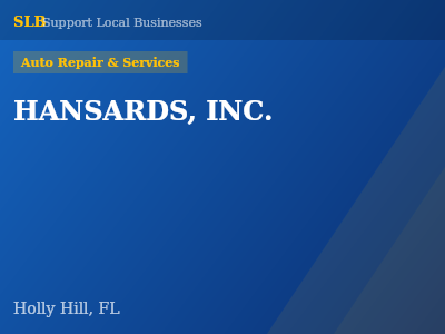 HANSARDS, INC. — Auto Repair & Services in Holly Hill, FL