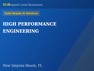 HIGH PERFORMANCE ENGINEERING — Auto Repair & Services in New Smyrna Beach, FL