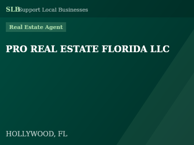 PRO REAL ESTATE FLORIDA LLC — Real Estate Agent in HOLLYWOOD, FL