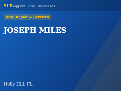 JOSEPH MILES — Auto Repair & Services in Holly Hill, FL