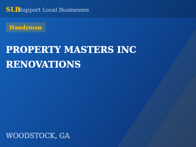 PROPERTY MASTERS INC RENOVATIONS — Handyman in WOODSTOCK, GA