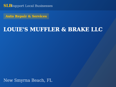 LOUIE'S MUFFLER & BRAKE LLC — Auto Repair & Services in New Smyrna Beach, FL