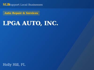 LPGA AUTO, INC. — Auto Repair & Services in Holly Hill, FL