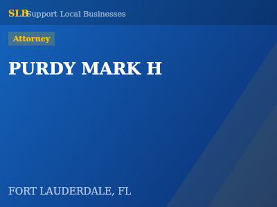 PURDY MARK H — Attorney in FORT LAUDERDALE, FL