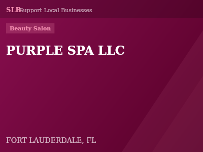 PURPLE SPA LLC — Beauty Salon in FORT LAUDERDALE, FL