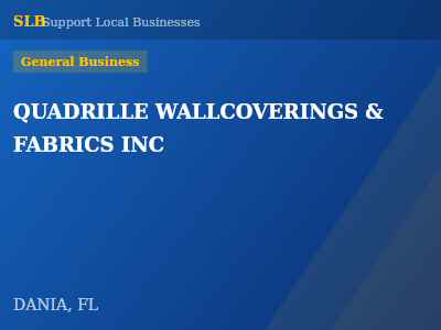 QUADRILLE WALLCOVERINGS & FABRICS INC — General Business in DANIA, FL