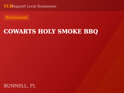 COWARTS HOLY SMOKE BBQ — Restaurant in BUNNELL, FL