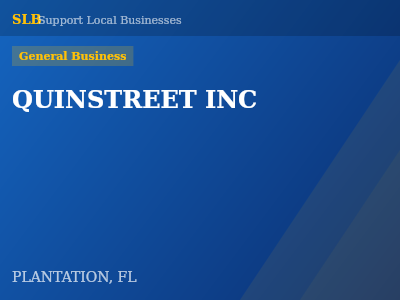 QUINSTREET INC — General Business in PLANTATION, FL