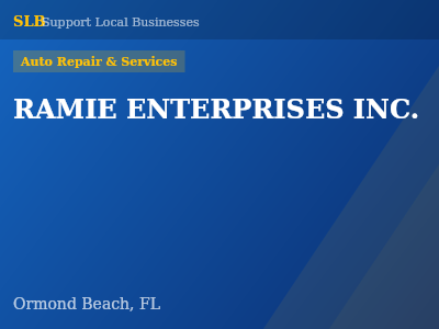 RAMIE ENTERPRISES INC. — Auto Repair & Services in Ormond Beach, FL