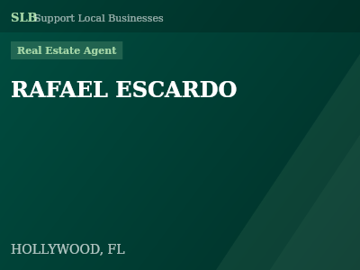 RAFAEL ESCARDO — Real Estate Agent in HOLLYWOOD, FL
