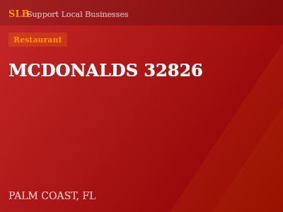 MCDONALDS 32826 — Restaurant in PALM COAST, FL